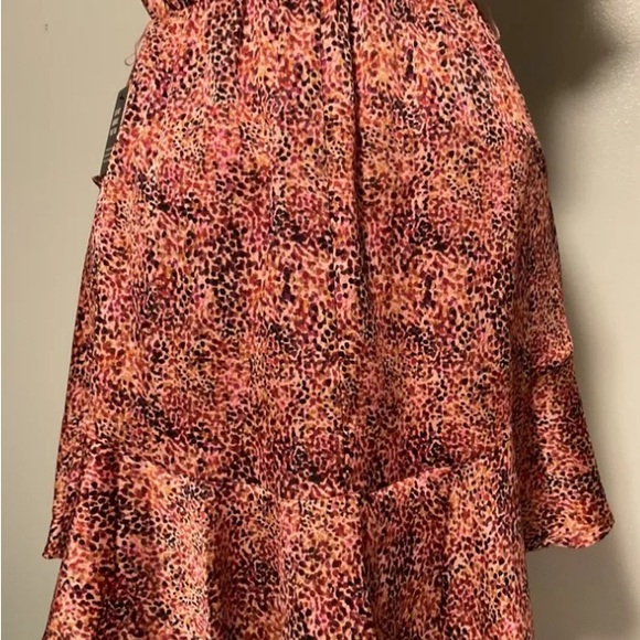 Express Multicolor Ruffle Wrap Dress - Picture 6 of 6